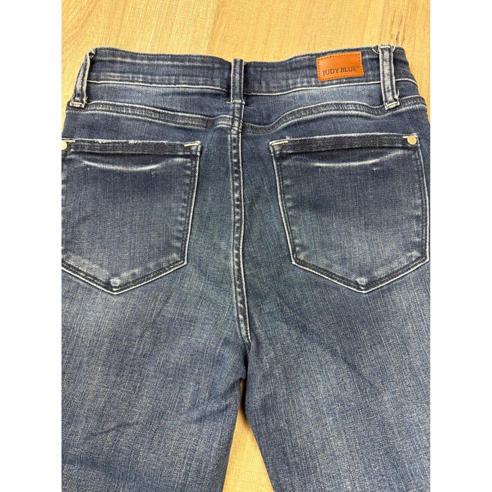 Judy Blue Skinny Fit Capri Jeans Dark Wash Stretch Denim Size 5 27 JB72121DK - Picture 8 of 9